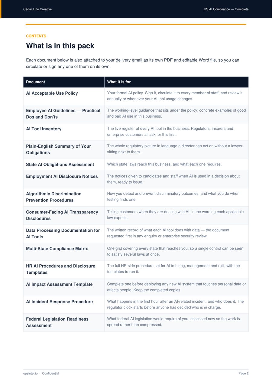 Sample pack, page 2